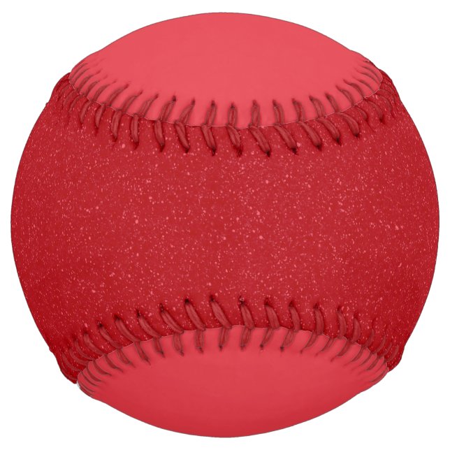 Tomato Red Custom Softball with Noise Texture (Front)