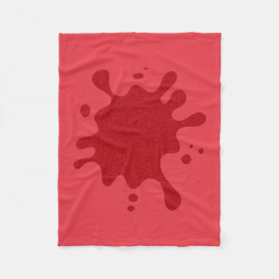 Tomato Red Customisable Drip Fleece Blanket