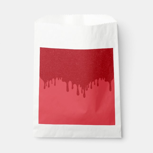 Tomato Red Drip Effect Favour Bags – Customisable (Front)