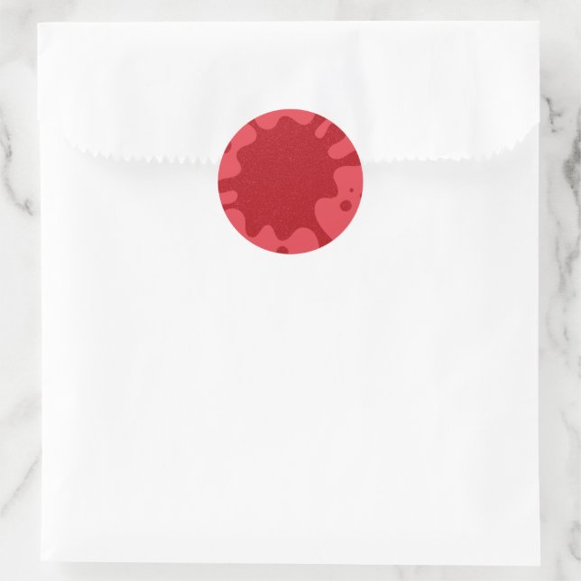 Tomato-Red Drip Seal Stickers – Customisable (Bag)