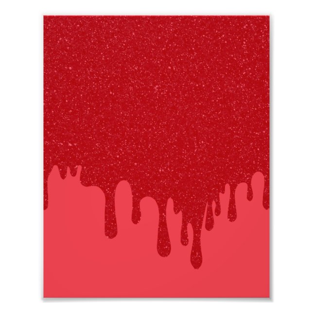 Tomato Red Drip Texture Art Print – Customisable (Front)