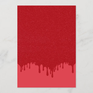 Tomato Red Drip Texture Flat Menu Card – Customise