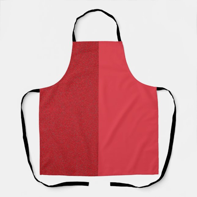 Tomato Red Dual-Tone All-Over Apron – Customisable (Front)