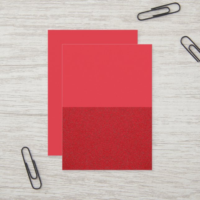 Tomato Red Dual-Tone Custom Business Card (Front/Back In Situ)