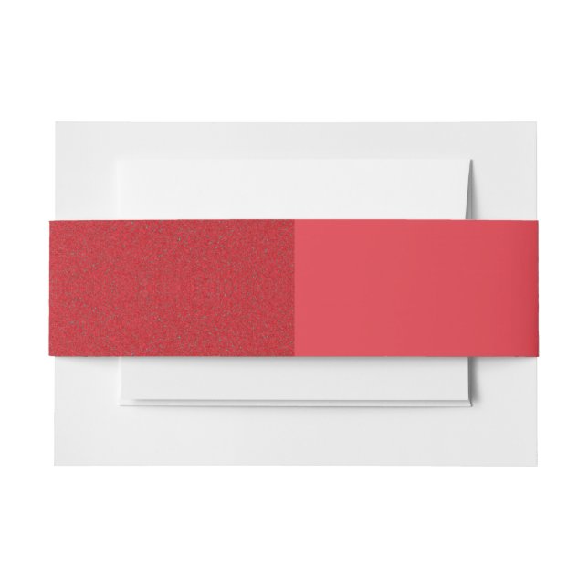 Tomato Red Duo-Tone Invitation Belly Band (Custom) (Front Example)