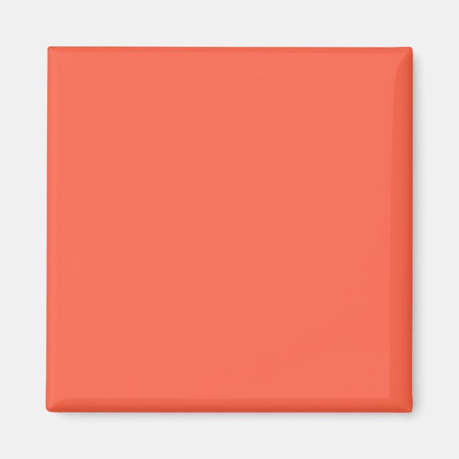 Tomato Red FF6347 Colour with Add Your Name Option Magnet (Front)