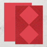 Tomato Red Geometric Duo Card – Customisable