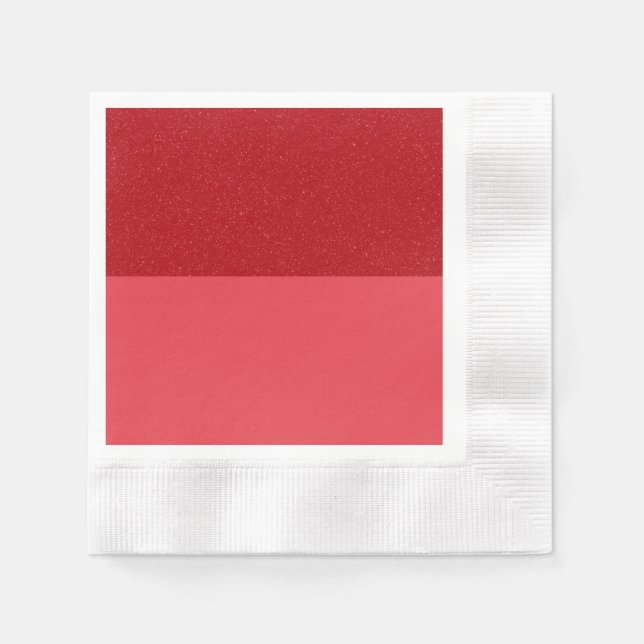 Tomato Red Gradient Cocktail Paper Napkin (Custom) (Front)