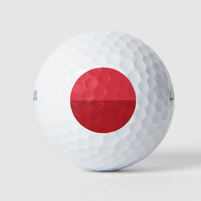 Tomato Red Half-Texture Custom Golf Balls (Front)