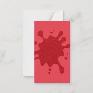 Tomato Red Ink Splash Flat Note Card – Customise