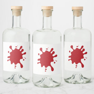 Tomato Red Ink Splash Liquor Label – Customisable