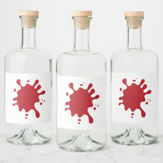 Tomato Red Ink Splash Liquor Label – Customisable