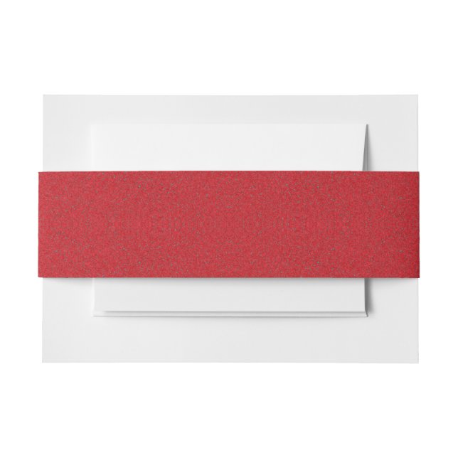 Tomato Red Noise Invitation Belly Band – Customise (Front Example)