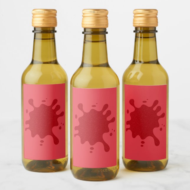 Tomato Red Noise Splash Label – Customisable (Bottles)