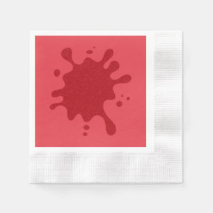 Tomato Red on Red Paint Splatter – Customisable Napkin