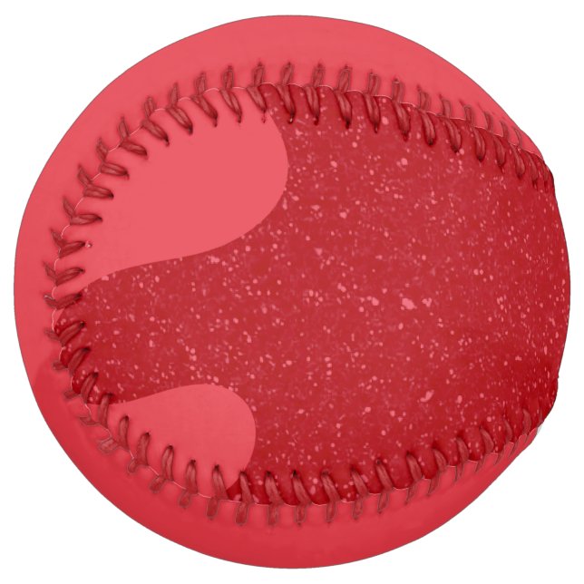 Tomato Red Patterned Custom Softball (Front Left)