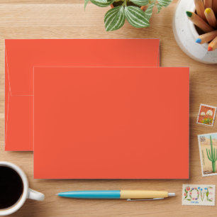 Tomato Red Solid Colour Envelopes