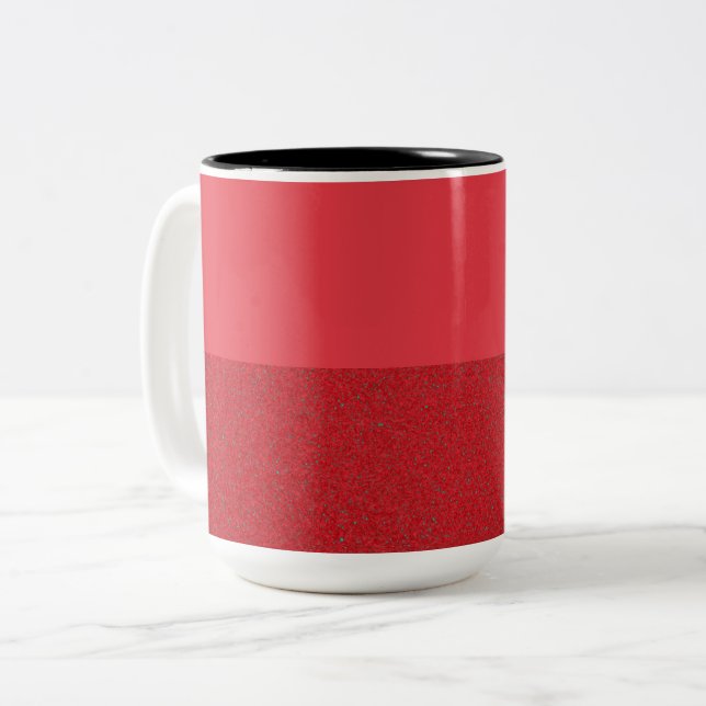 Tomato Red Speckle Bottom Mug – Customisable (Front Left)