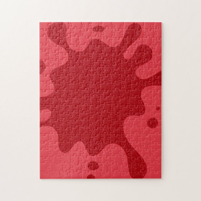 Tomato-Red Splash 252-Piece Puzzle – Customisable (Vertical)