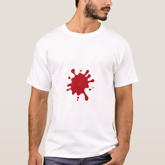 Tomato-Red Splash Centre Tee – Customisable (Front)