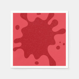 Tomato Red Splash Cocktail Napkins – Customisable
