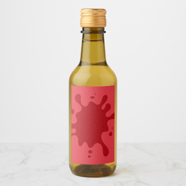 Tomato Red Splash Custom Bottle Label (Front)