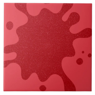 Tomato Red Splash Custom Ceramic Tile