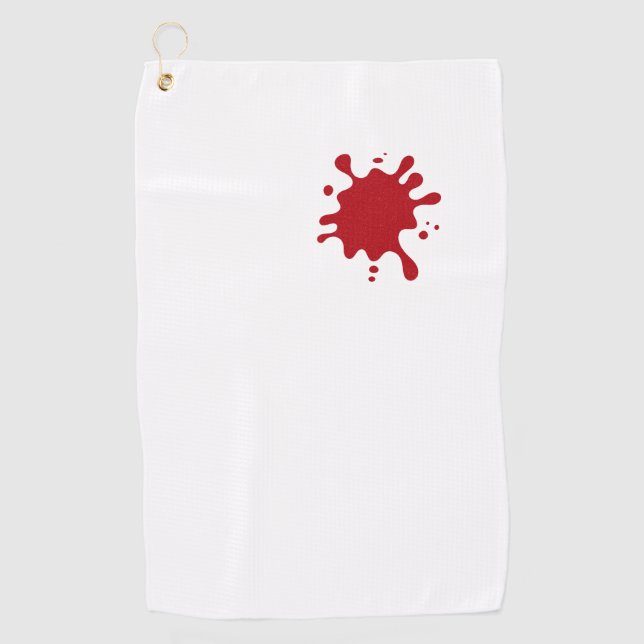 Tomato Red Splash Custom Golf Towel (Front)