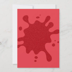 Tomato Red Splash Custom Invitation