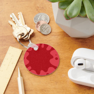 Tomato Red Splash Custom Keychain