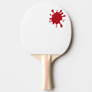 Tomato Red Splash Custom Ping-Pong Paddle