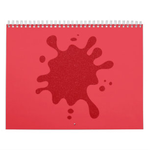 Tomato-Red Splash Custom Wall Calendar