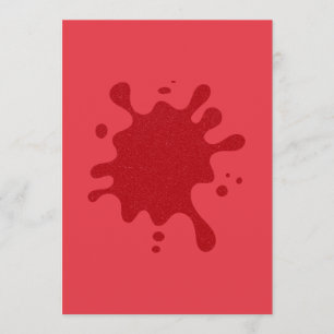 Tomato Red Splash Flat Menu Card – Customisable
