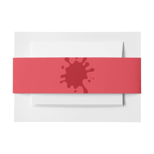 Tomato Red Splash Invitation Belly Band (Custom) (Front Example)