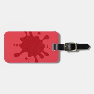 Tomato-Red Splash Luggage Tag – Customisable