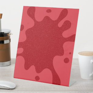 Tomato-Red Splash Pedestal Sign 10″×12″ (Custom)