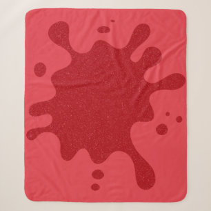 Tomato Red Splash Sherpa Blanket – Customisable