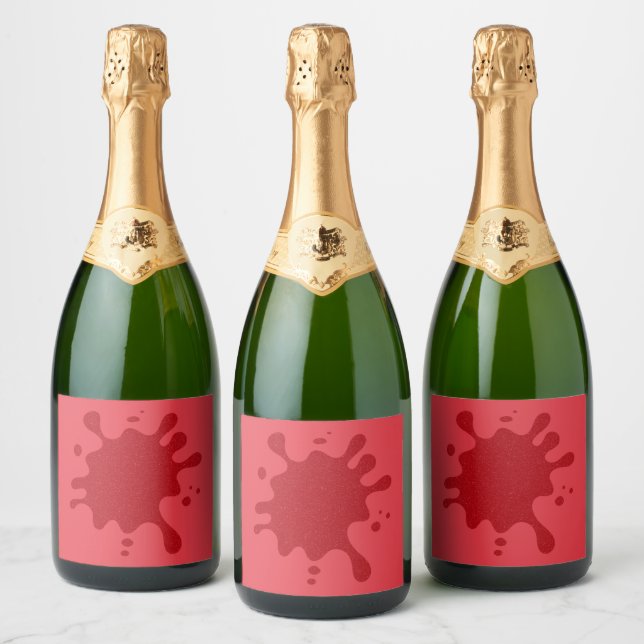 Tomato Red Splash Wine Bottle Labels – Customise (Bottles)