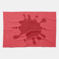 Tomato Red Splat Custom Microfiber Towel