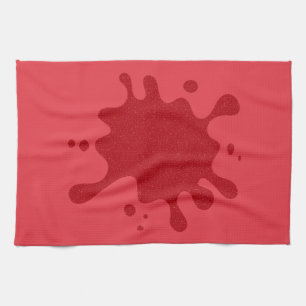 Tomato Red Splat Custom Microfiber Towel