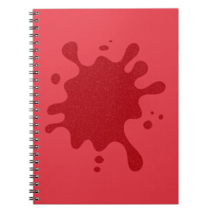 Tomato Red Splat Spiral Photo Notebook – Customise