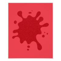 Tomato Red Splatter Art Poster – Customisable