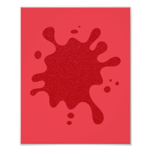 Tomato Red Splatter Art Poster – Customisable