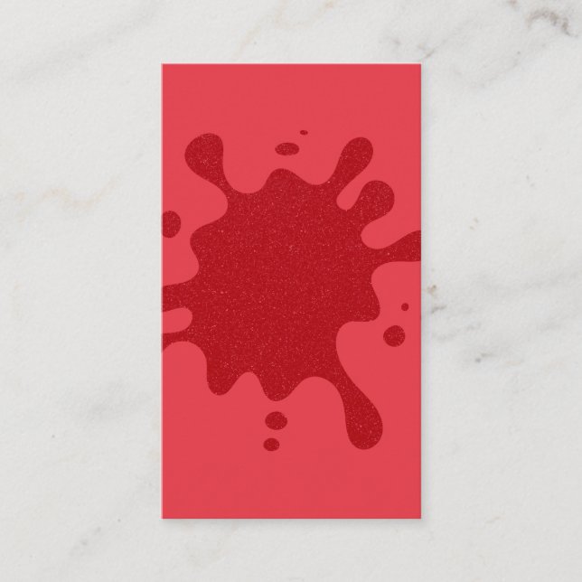 Tomato Red Splatter Business Card – Customisable (Front)