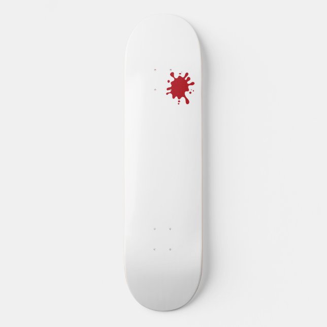 Tomato Red Splatter Custom Skateboard (Front)