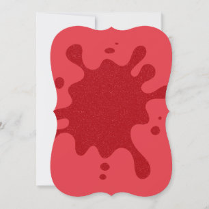 Tomato-Red Splatter Die-Cut Note Card – Customise