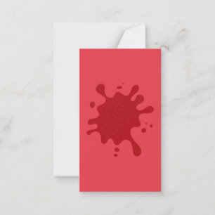 Tomato Red Splatter Mini Flat Card – Customisable
