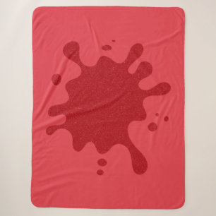 Tomato Red Splatter Sherpa Blanket – Customisable