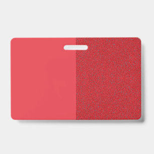 Tomato Red Split Custom Name Badge – Customisable ID Badge