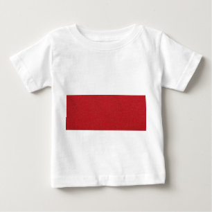 Tomato Red Split-Horizon Baby Jersey Tee (Custom)